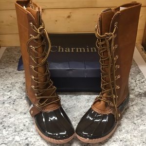 Charming mid calf boots see description NIB